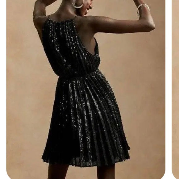 Banana republic dress-l, halter, sequin - Picture 6 of 7